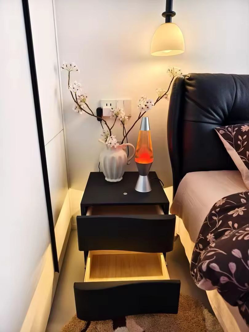 Table de Chevet Moderne avec Éclairage Intégré